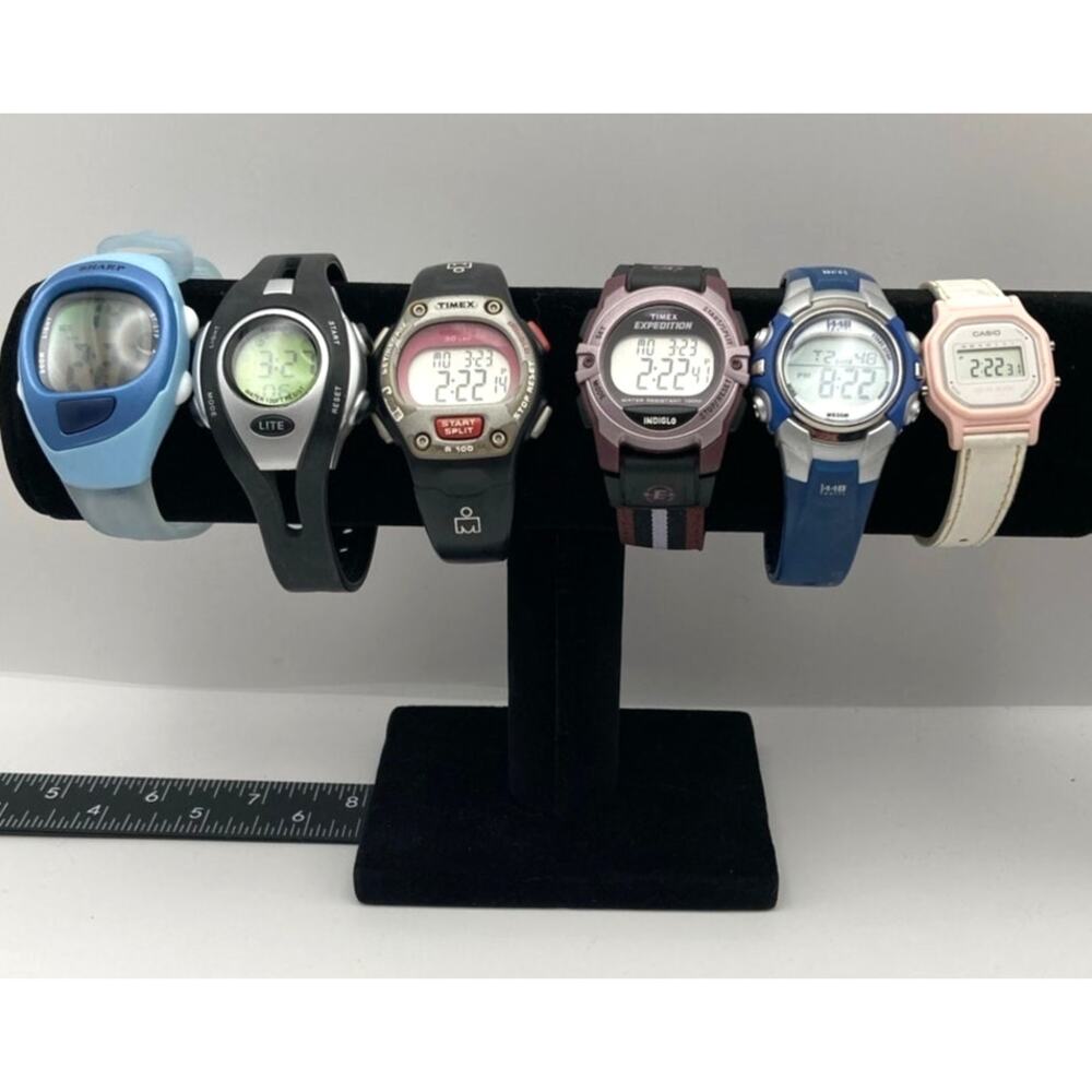 Women's Digital Watch Bundle Lot-Bulk 6 Watches - including Casio Timex Sharp
